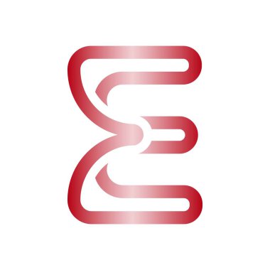 Baş harfleri E harfi, katlanmış şekli temiz ve modern tasarımı var.