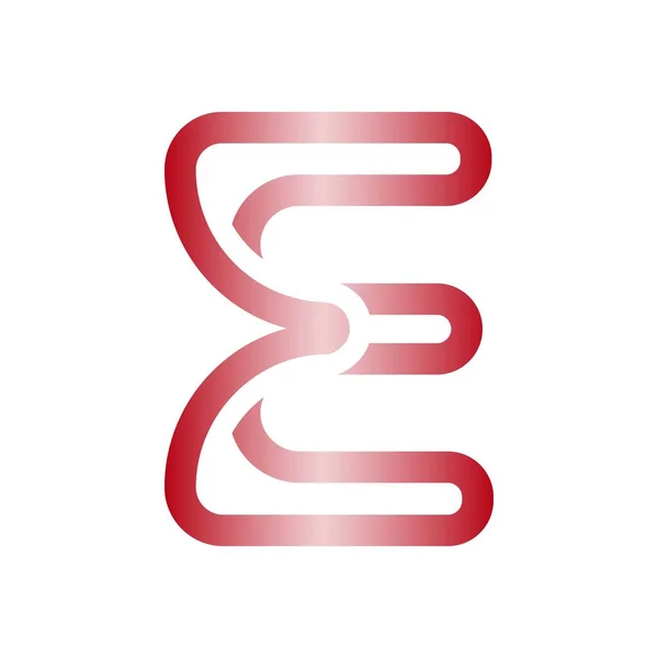 Αρχικό Λογότυπο Γράμμα Διπλωμένο Σχήμα Καθαρό Και Μοντέρνο Σχεδιασμό — Διανυσματικό Αρχείο