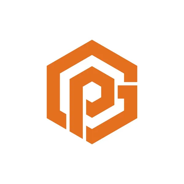 Logo Vektorové Písmeno Polygonový Tvar Šestihranný Znak Koncepce Návrhu Logo — Stockový vektor