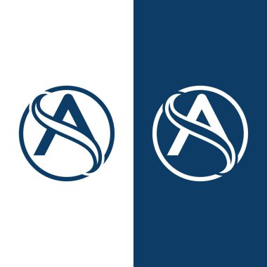 Gelişmiş tasarımı olan A harfi logosu. Minimum ve temiz kullanım konsepti. Kişisel, gayrimenkul, iş danışmanlığı ve diğerleri için uygun