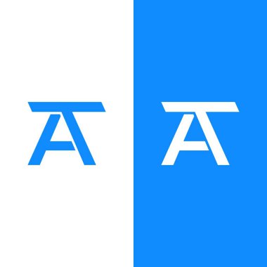 Gelişmiş tasarımı olan AT harfli logo. Minimum ve temiz kullanım konsepti. Kişisel, gayrimenkul, iş dünyası modern, endüstriyel, imalat ve diğerleri için uygun