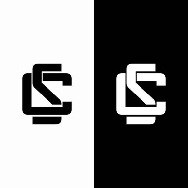 CS harfli monogram logo baş harfleri, modern ve temiz tasarım