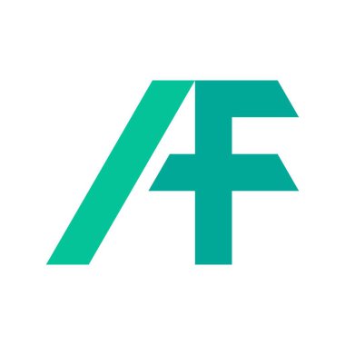 Şablon için AF harfi logosu, modern ve minimal konsept, logo, logotip ögesi.