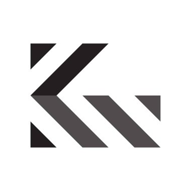 KW monogram harf logosu, şablon için modern ve minimal kavram, logo, logottip elementler.