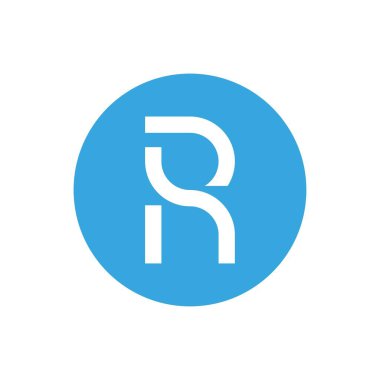 PR harfi vektör logosu, monogram ve ilk şekil, temiz tasarım konsepti, logo, şablon için logoti elementleri.