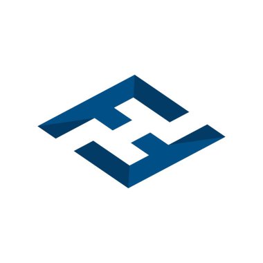 FF harfi vektör logosu, monogram ve başlangıç şekli H harfi, temiz ve modern tasarım konsepti, logo, şablon elementleri oluşturarak.