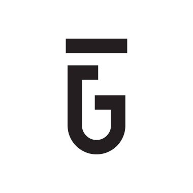 FG harfi vektör logosu, monogram ve ilk şekiller, modern ve minimal tasarım konsepti, logo, şablon elementleri.
