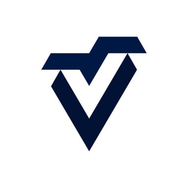 Şablon için V harfi logosu, modern ve minimal tasarım konsepti, logo, logotip ögesi.