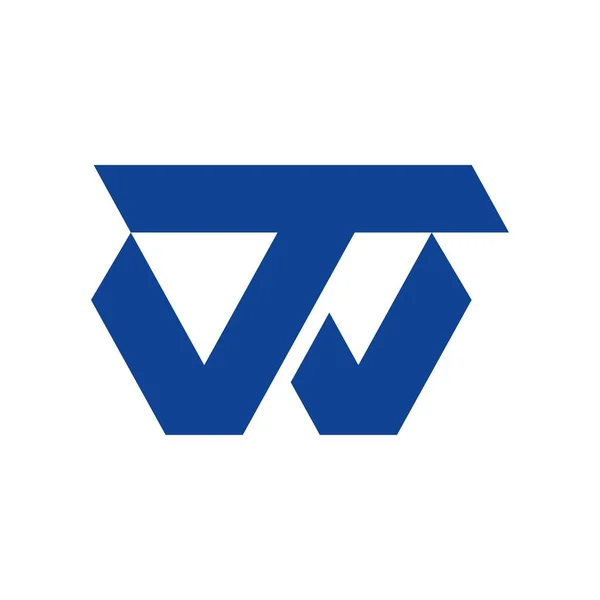 Písmeno Vektorové Logo Monogram Počáteční Tvary Čisté Moderní Design Koncept — Stockový vektor