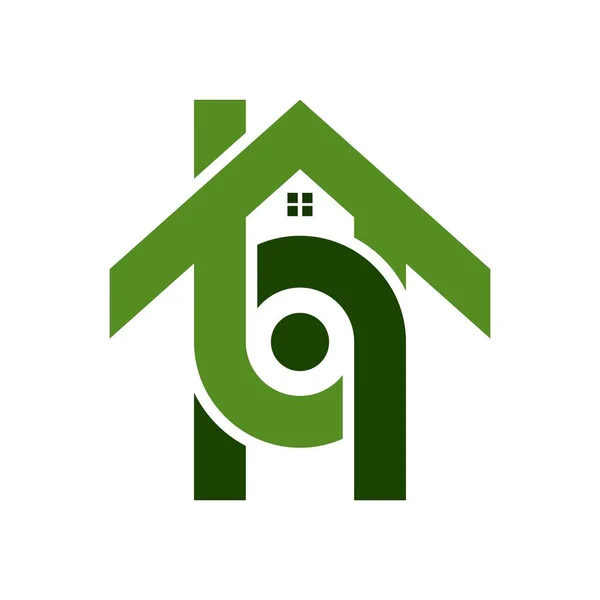 Letra Logotipo Vetor Forma Inicial Conceito Design Como Casa Limpo —  Vetores de Stock
