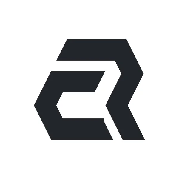 Şablon için CR harf logosu, modern ve minimal tasarım konsepti, logo, logotip ögesi.