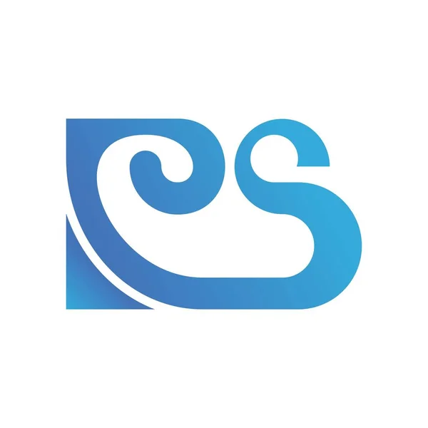 Buchstabe Logo Vektorinitialen Sauberen Und Einfachen Modernen Stil — Stockvektor