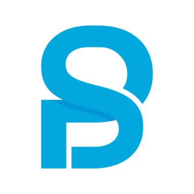 Baş harf PS logosu. Temiz ve basit bir modern tarzda. monogram modern logo.