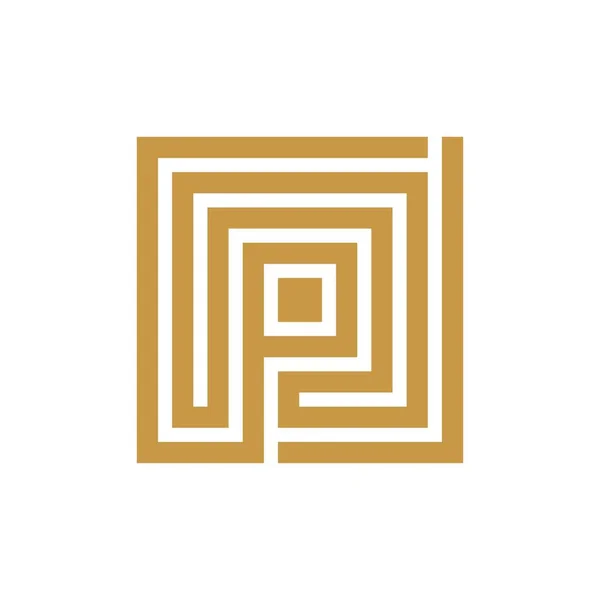 Lettre Initiale Logo Design Moderne Propre Simple — Image vectorielle