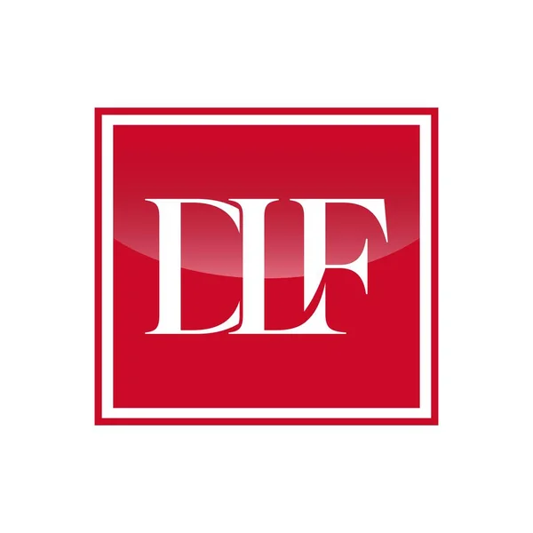 Baş harfleri DLF. Modern klasik tasarım ve temiz tarz. Zarif ve lüks kutulara sarılmış olarak..