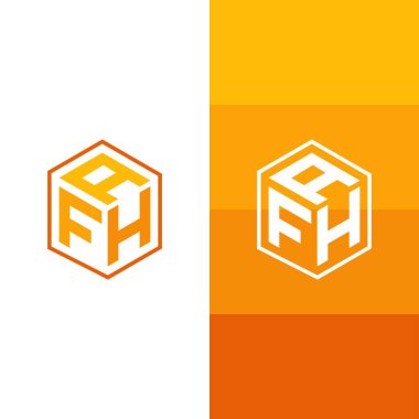 İlk logo vektörü FHA. Altıgen şekilli kutuyla modern ve temiz bir tasarım.