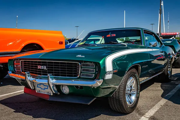 Reno Augusztus 2021 1969 Chevrolet Camaro Hardtop Coupe Egy Helyi — Stock Fotó