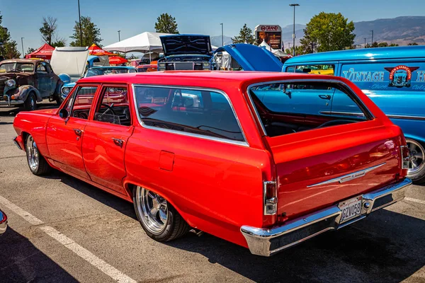 Reno Augustus 2021 1964 Chevrolet Chevelle Malibu Station Wagon Een — Stockfoto