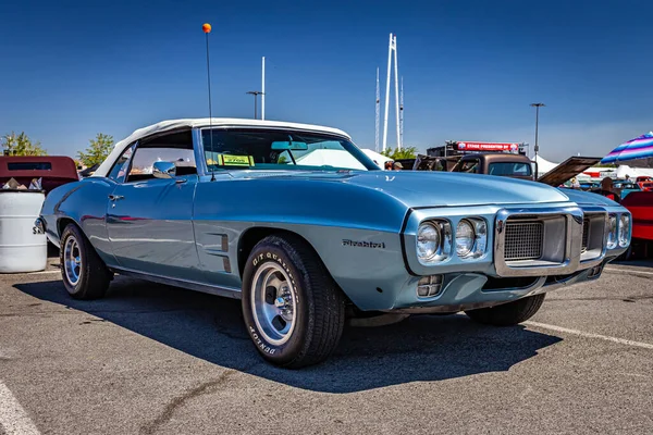 Reno Augustus 2021 1969 Pontiac Firebird Convertible Een Lokale Autoshow — Stockfoto