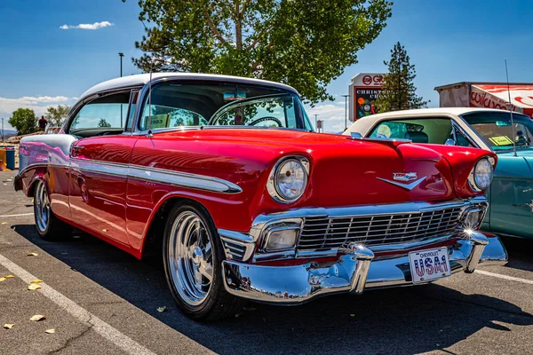 Reno August 2021 1956 Chevrolet Belair Hardtop Coupe Lokalt Bilshow – stockfoto