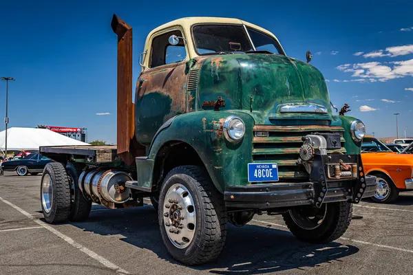 Reno Αυγούστου 2021 1948 Chevrolet Advance Design Cab Engine Coe — Φωτογραφία Αρχείου