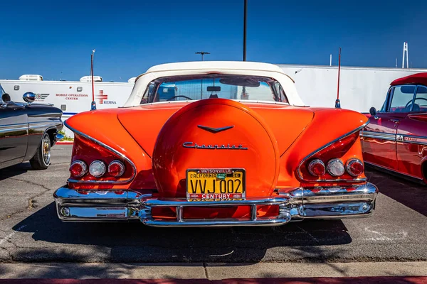 Reno Sierpnia 2021 1958 Chevrolet Impala Kabriolet Lokalnym Pokazie Samochodów — Zdjęcie stockowe