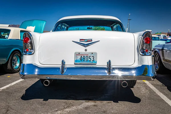 Reno Augusztus 2021 1956 Chevrolet Belair Hardtop Coupe Egy Helyi — Stock Fotó