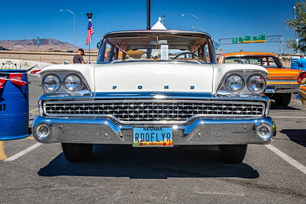 Reno Augusztus 2021 1959 Ford Ranch Wagon Station Wagon Egy — Stock Fotó