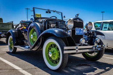 Reno, NV - 5 Ağustos 2021 Ford Model A Cabriolet Yerel bir araba fuarında.