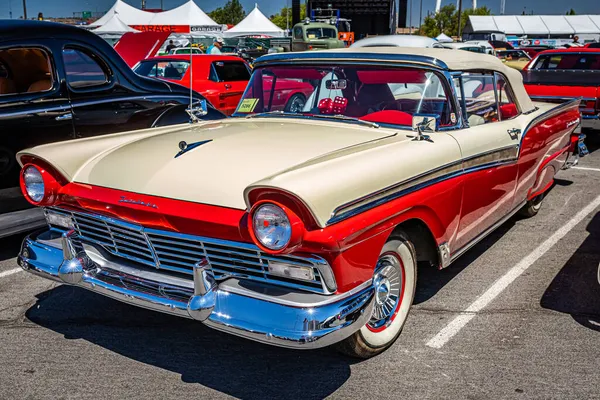 Reno August 2021 1957 Ford Fairlane 500 Sunliner Convertible Local — Stock Photo, Image