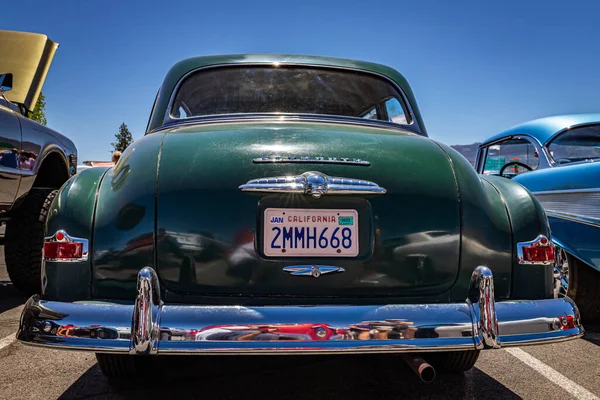 Reno Augusztus 2021 1950 Plymouth Deluxe Door Sedan Egy Helyi — Stock Fotó