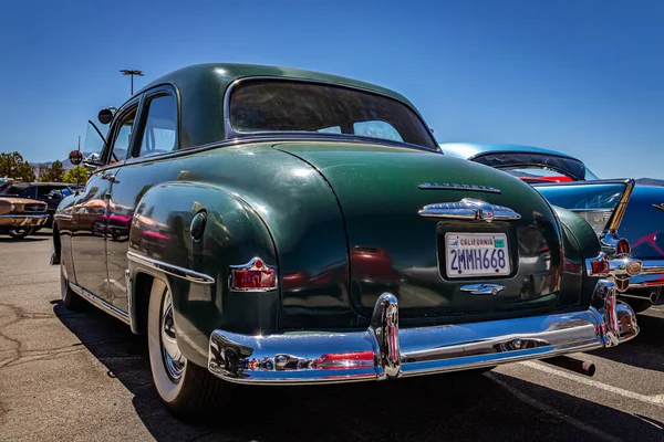 Reno Augusztus 2021 1950 Plymouth Deluxe Door Sedan Egy Helyi — Stock Fotó