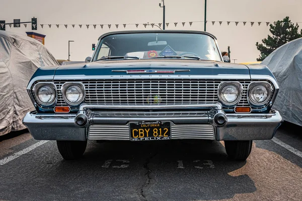 Reno Augustus 2021 1963 Chevrolet Impala Convertible Een Lokale Autoshow — Stockfoto