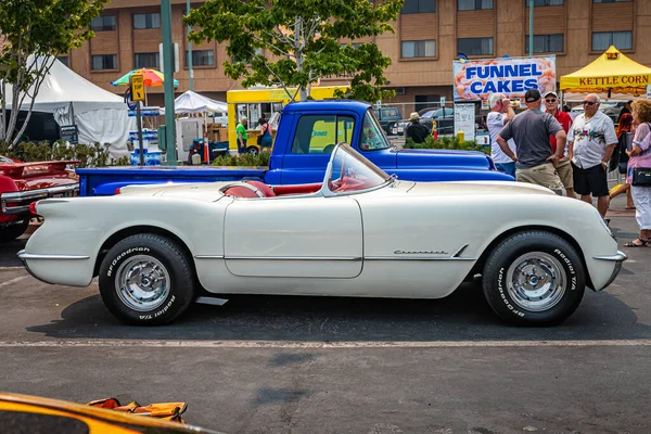 Reno Серпня 2021 1954 Chevrolet Corvette Convertible Місцевому Автосалоні — стокове фото