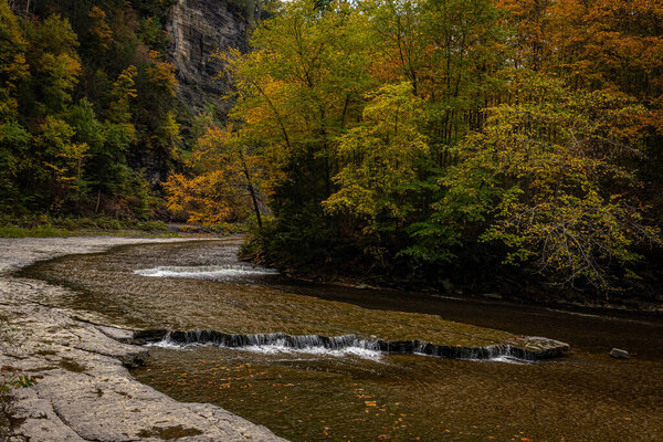 Taughannock Creek during the Autumn leaf color change in the Finger Lakes region of upstate New York.