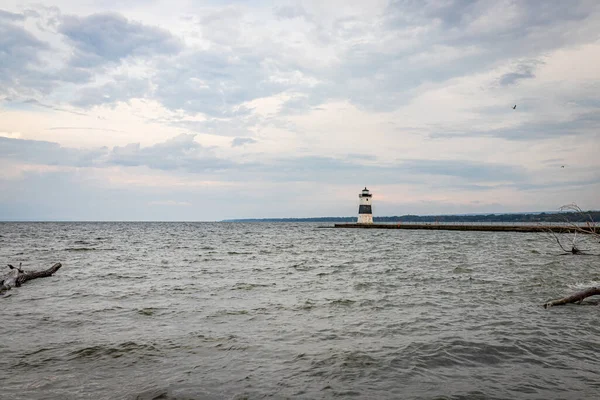 Channel Lighthouse Signals Entrance Presque Isle Bay Lake Erie Erie — Fotografia de Stock