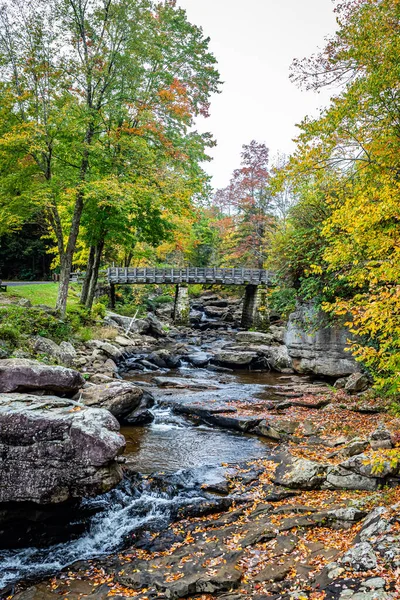 Glade Creek Grist Mill Babcock State Park Autumn Leaf Color — Stockfoto