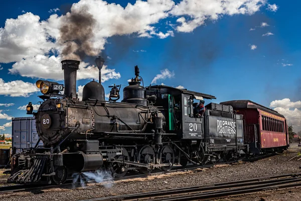 Antonito Agosto 2021 Coal Burning Schenectady Works Locomotora Vapor Rio —  Fotos de Stock