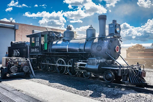 Antonito Agosto 2021 Locomotora Vapor Baldwin Carbón Denver Rio Grande —  Fotos de Stock