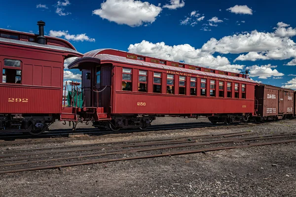 Antonito August 2021 Vintage Passenger Car Back Out Rail Yard — 스톡 사진