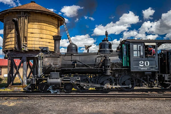 Antonito Agosto 2021 Coal Burning Schenectady Works Locomotiva Vapor Rio — Fotografia de Stock