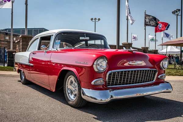 Lebanon May 2022 Low Perspective Front View 1955 Chevrolet 210 — Stock Fotó