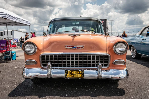 Lebanon May 2022 Low Perspective Front View 1955 Chevrolet 210 — Stock Fotó