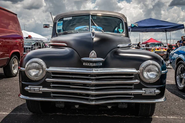 Libanon Mei 2022 Low Perspective Frontview Van Een 1947 Plymouth — Stockfoto