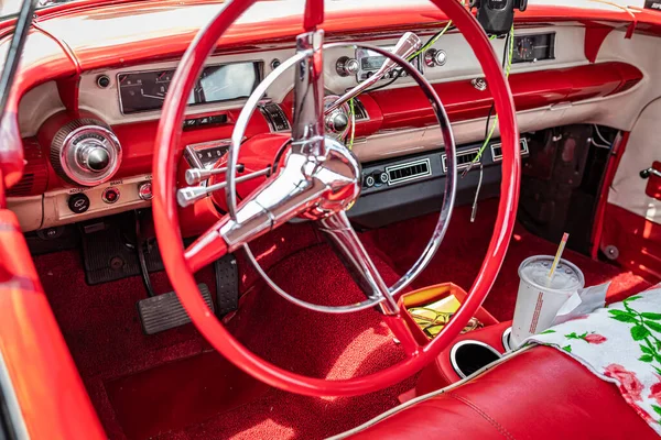 Lebanon May 2022 Close Detailed Interior View 1958 Buick Special — 스톡 사진