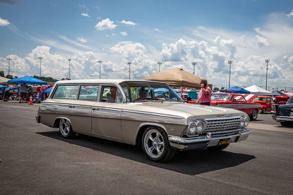 Lebanon Maio 2022 1962 Chevrolet Belair Station Wagon Uma Feira — Fotografia de Stock