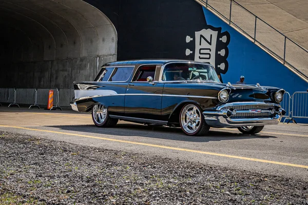 Lebanon May 2022 Wide Angle Front Corner View 1957 Chevrolet — Φωτογραφία Αρχείου