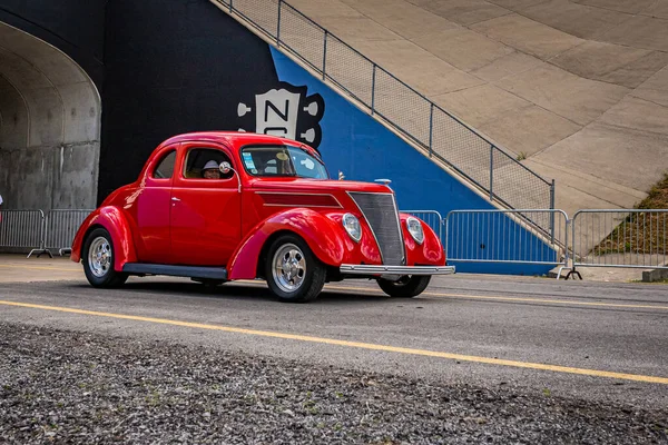 Lebanon May 2022 Wide Angle Front Corner View 1937 Ford — Stock Fotó