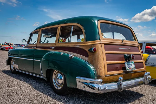 Ливан Мая 2022 Низкий Угол Обзора Chevrolet Deluxe Tin Woody — стоковое фото