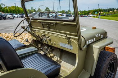 Pigeon Forge, TN - August 25, 2017: Modified Jeep CJ Sport Utility Vehicle at a local enthusiast rally.